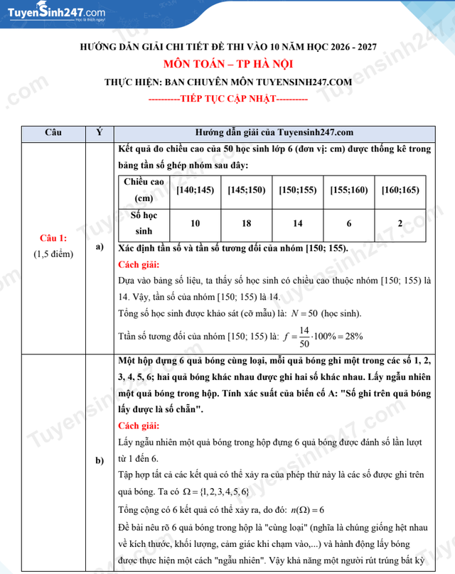 Đáp án đề thi môn Toán vào lớp 10 năm 2026 tại Hà Nội chi tiết nhất- Ảnh 4.