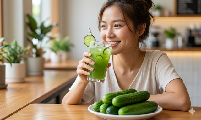 5 lý do nên uống nước ép dưa chuột - Ảnh 1.
