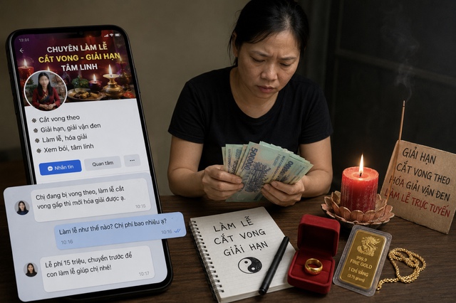 Khởi tố người phụ nữ tự xưng 'cắt vong', lừa tiền và vàng của nhiều người- Ảnh 1.