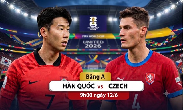 Kênh và link xem trực tiếp Hàn Quốc đấu Czech - World Cup 2026 ngày 12/6- Ảnh 1. Kênh và link xem trực tiếp Hàn Quốc đấu Czech - World Cup 2026 ngày 12/6- Ảnh 1.