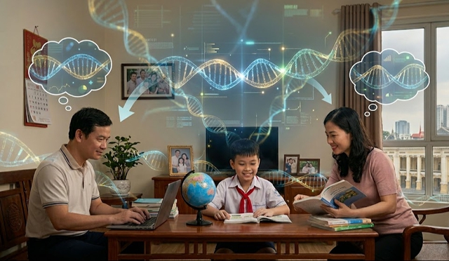 Gene của cha mẹ, ngay cả những gene con cái không thừa hưởng cũng để lại dấu ấn lâu dài - Ảnh 1.