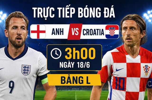 Kênh và link xem trực tiếp Anh vs Croatia - World Cup 2026 ngày 18/6- Ảnh 1. Kênh và link xem trực tiếp Anh vs Croatia - World Cup 2026 ngày 18/6- Ảnh 1.