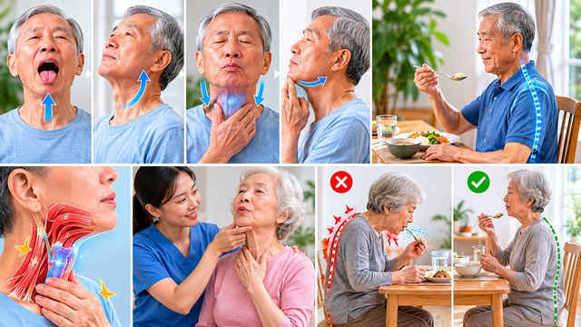 Những bài tập cơ vùng cổ họng cho người lớn tuổi có dấu hiệu khó nuốt- Ảnh 2. Những bài tập cơ vùng cổ họng cho người lớn tuổi có dấu hiệu khó nuốt- Ảnh 2.