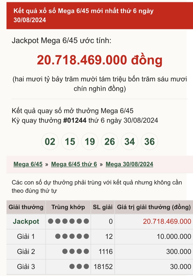 Vietlott 7/9 - Kết quả xổ số Vietlott hôm nay 7/9/2024 - Xổ số Power 6/55 ngày 7/9- Ảnh 11.