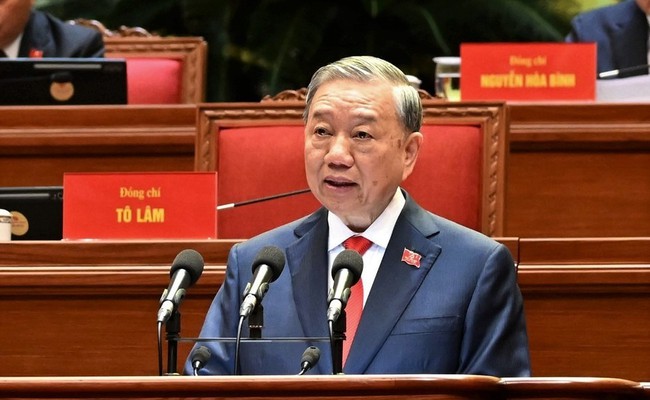 Đồng chí Tô Lâm tái đắc cử Tổng Bí thư Ban Chấp hành Trung ương Đảng khoá XIV- Ảnh 1. Tổng Bí thư Ban Chấp hành Trung ương Đảng khoá XIV Tô Lâm.