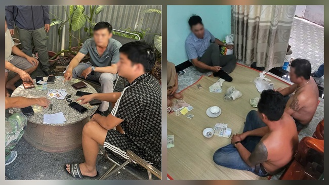 Công an bắt 9 đối tượng đánh bạc bằng hình thức 'tiến lên' và 'xóc đĩa'  - Ảnh 1.
