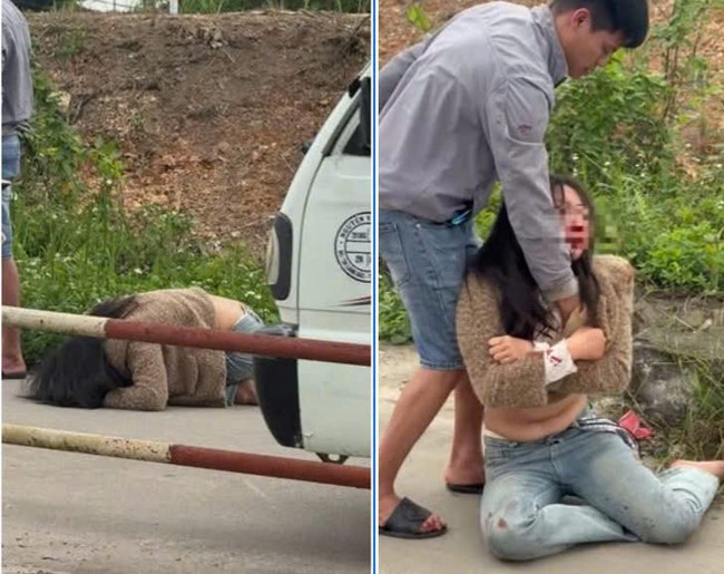 Xác minh vụ cô gái bị kéo lê trên đường ở bến phà Giải gây bức xúc dư luận- Ảnh 1.