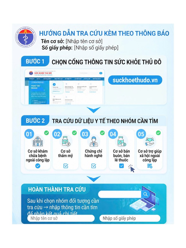 Cách tra cứu thông tin cơ sở y tế, thẩm mỹ tư nhân được cấp phép tại Hà Nội- Ảnh 1. Cách tra cứu thông tin cơ sở y tế, thẩm mỹ tư nhân được cấp phép tại Hà Nội- Ảnh 1.