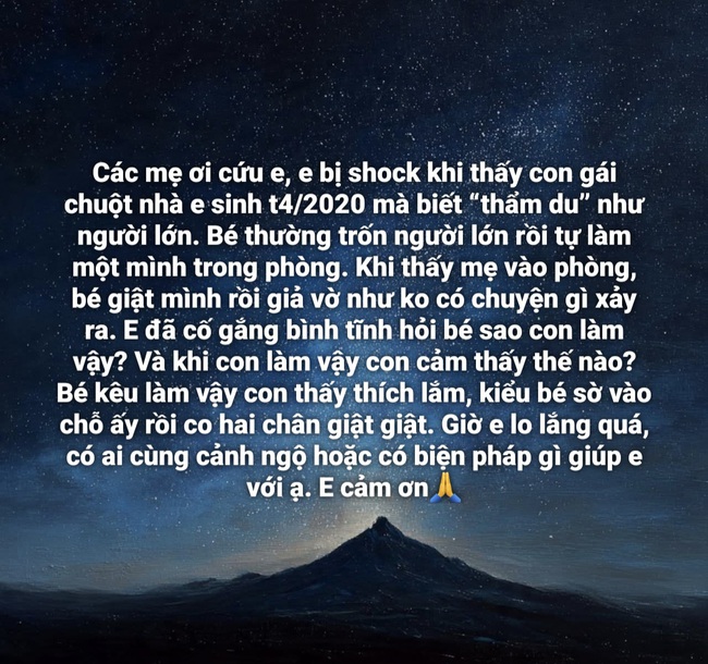 Mẹ sốc khi phát hiện con gái 5 tuổi thích 'nghịch' vùng kín: Chuyên gia tâm lý nói gì?- Ảnh 1.