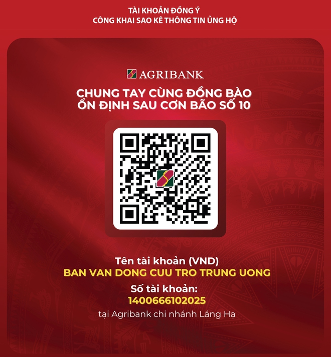 Uỷ ban Trung ương Mặt trận Tổ quốc Việt Nam thông tin số tài khoản tại Agribank tiếp nhận ủng hộ đồng bào chịu thiệt hại do bão số 10- Ảnh 2.