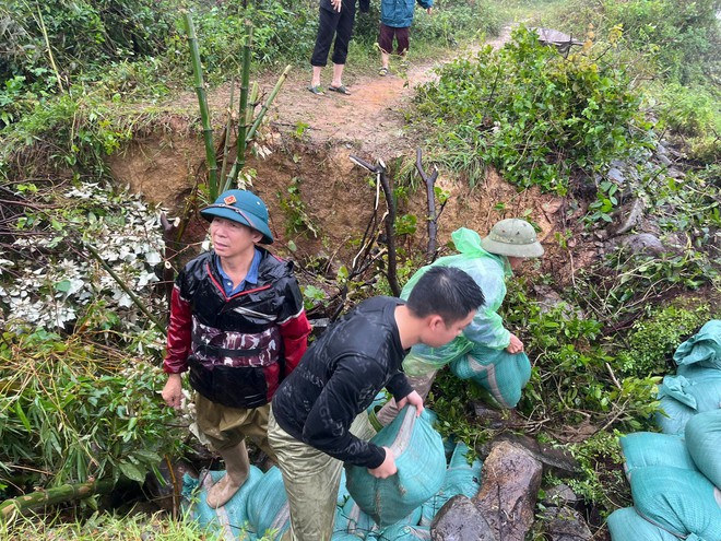 Hà Tĩnh: Khẩn trương gia cố đê, di dời người dân ở vùng ngập lụt đến nơi an toàn- Ảnh 2. Hà Tĩnh: Khẩn trương gia cố đê, di dời người dân ở vùng ngập lụt đến nơi an toàn- Ảnh 2.