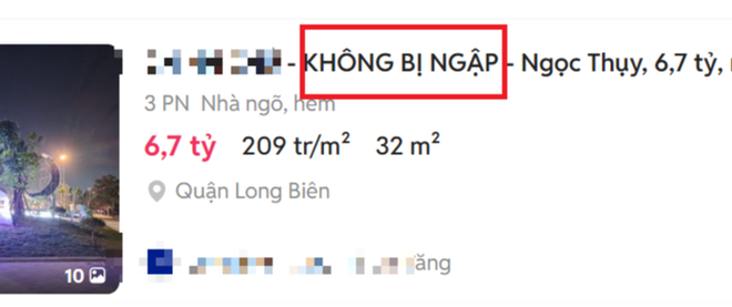 Nhà cao ráo không ngập, chiêu quảng cáo 'hút khách' giữa mùa mưa bão- Ảnh 3. Nhà cao ráo không ngập, chiêu quảng cáo 'hút khách' giữa mùa mưa bão- Ảnh 3.