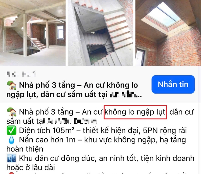Nhà cao ráo không ngập, chiêu quảng cáo 'hút khách' giữa mùa mưa bão- Ảnh 2. Nhà cao ráo không ngập, chiêu quảng cáo 'hút khách' giữa mùa mưa bão- Ảnh 2.