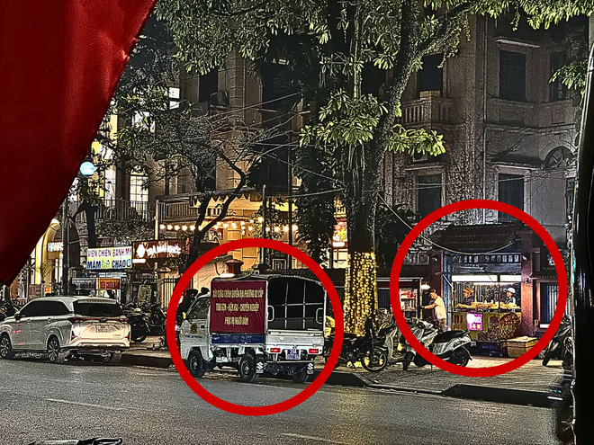 Sau khi Công an nhắc nhở, hàng quán tiếp tục bày bán trên vỉa hè ở phường Hoàng Liệt- Ảnh 5.