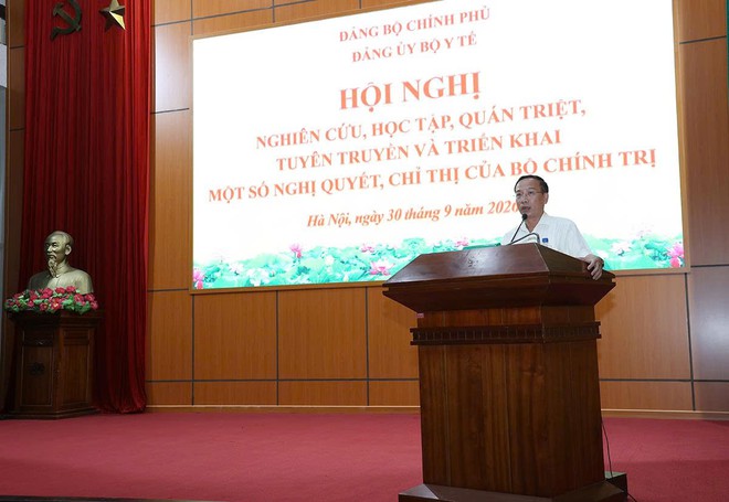 Bộ Y tế tổ chức Hội nghị nghiên cứu, học tập, quán triệt và triển khai thực hiện một số Nghị quyết, Chỉ thị của Bộ Chính trị - Ảnh 8.