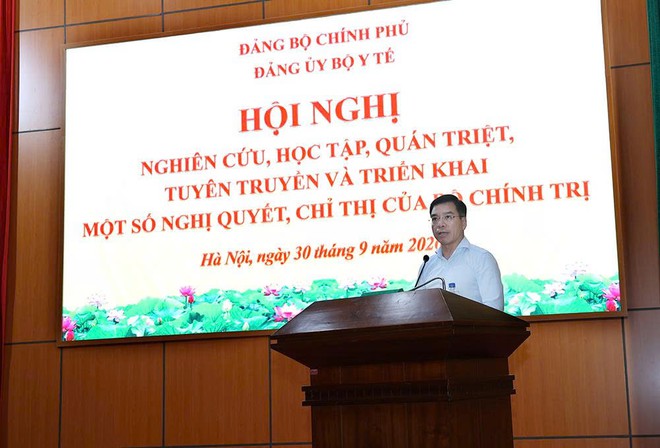 Bộ Y tế tổ chức Hội nghị nghiên cứu, học tập, quán triệt và triển khai thực hiện một số Nghị quyết, Chỉ thị của Bộ Chính trị - Ảnh 7.