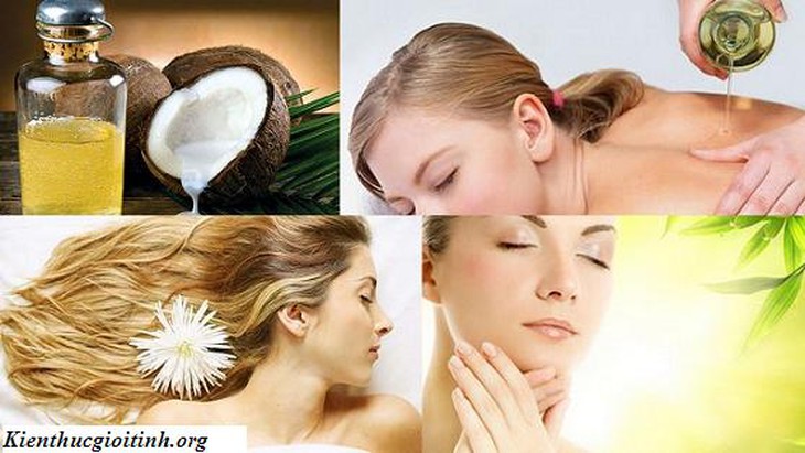 Dưỡng trắng làm đẹp da từ dầu dừa, duong trang lam dep da tu dau dua