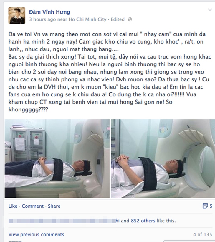 Fan lo lắng cho bệnh vòm họng của Đàm Vĩnh Hưng 1