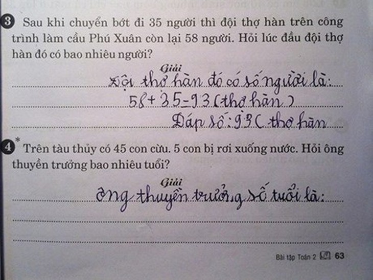 Bài toán lớp 2