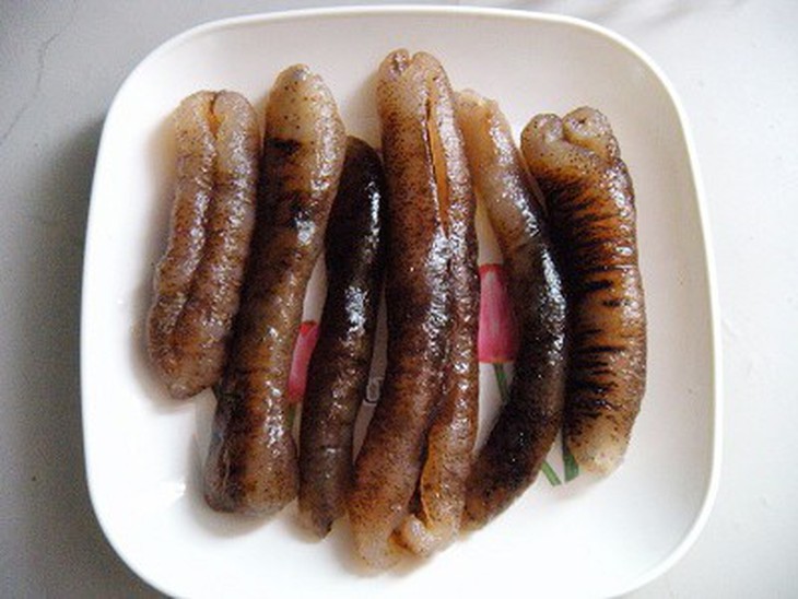 11. Được ví như “nhân sâm của đại dương”, những con hải sâm vừa là một vị thuốc quí, vừa là loại thực phẩm cao lương mỹ vị dành cho các bậc vua chúa thời xưa. 1kg hải sâm thô trên thị trường có giá gần 2 triệu đồng.