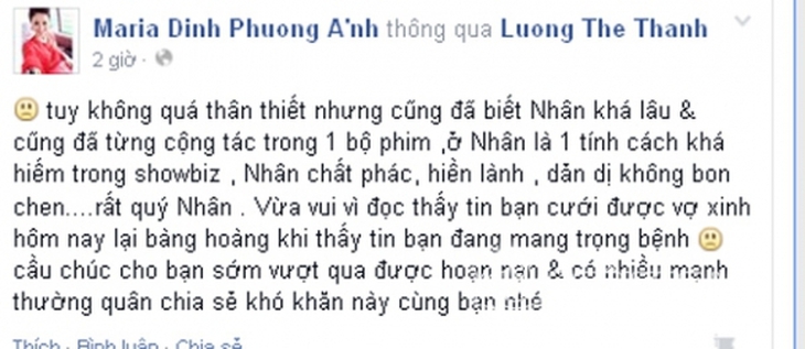 Sao Việt nghẹn ngào khi biết người mẫu Duy Nhân bị ung thư
