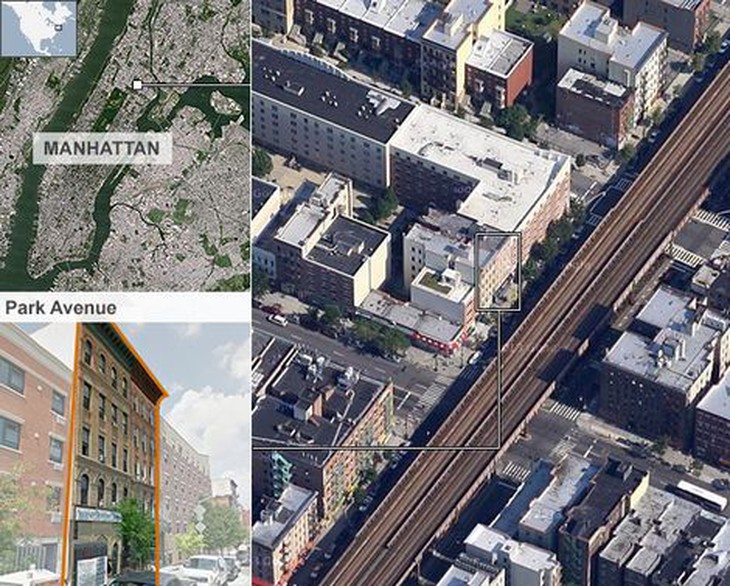 Hai tòa nhà bị sập nằm trên đại lộ Park ở Đông Harlem của khu Manhattan.
