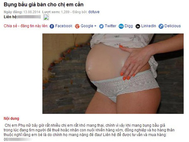 Thị trường bụng bầu giả: Càng hoạt động bí mật càng... hot 4