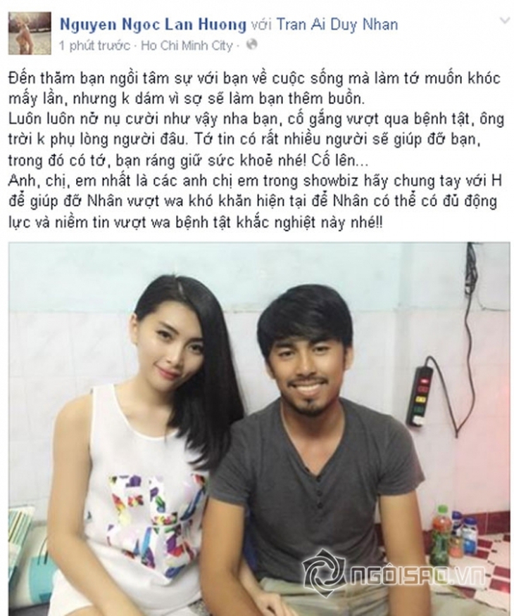Sao Việt nghẹn ngào khi biết người mẫu Duy Nhân bị ung thư