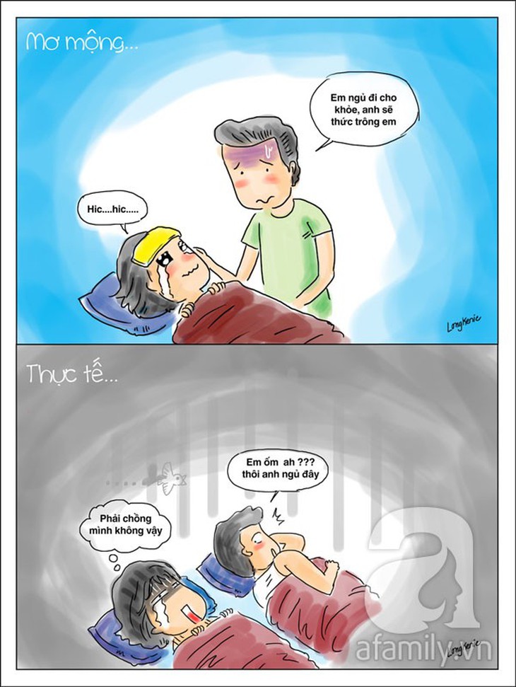 Tranh vui: Nghịch lý giữa anh chồng trong mơ và anh chồng thực tế 3