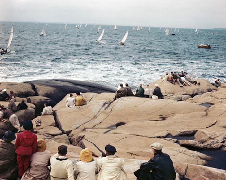 Đua thuyền ở quần đảo Lofoten, Na Uy năm 1951.