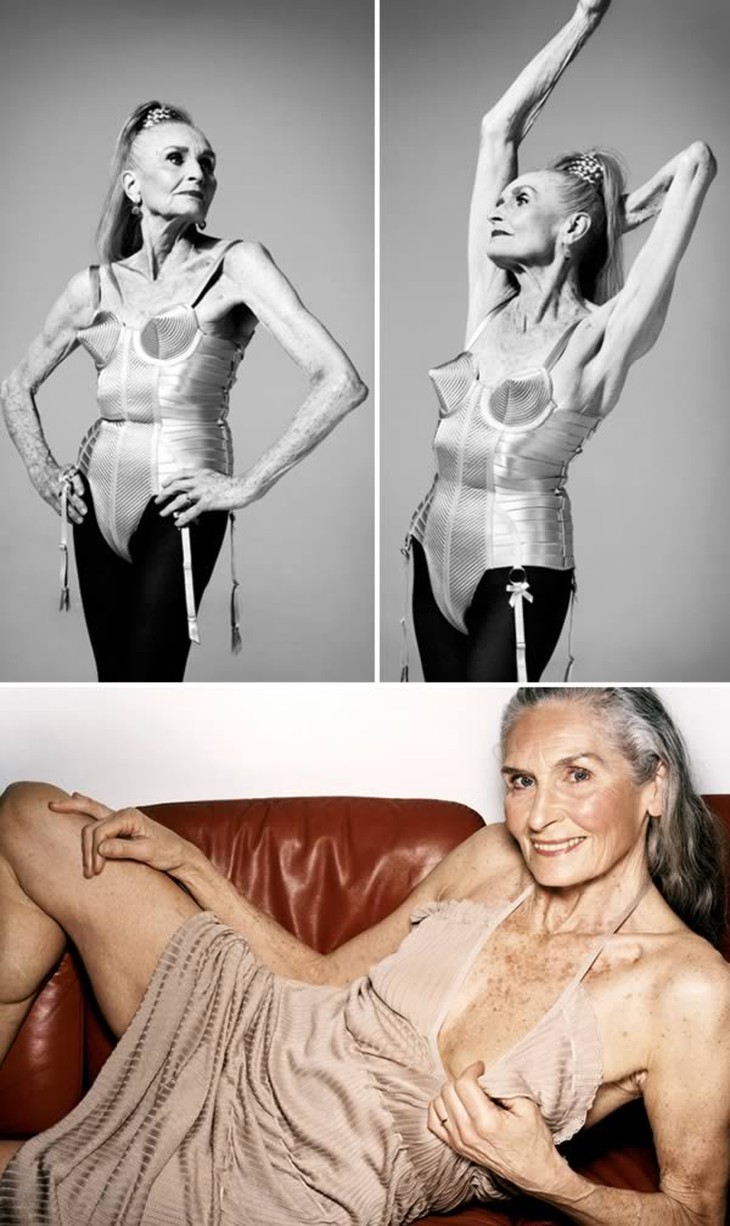 Daphne Selfe, một người mẫu có 60 năm thâm niên, vẫn bước đi trên sàn catwalk của các hãng thời trang danh tiếng Dolce&Gabbana, Tata-Naka và Michiko Koshino dù đã bước sang tuổi xế chiều (ở tuổi 85).