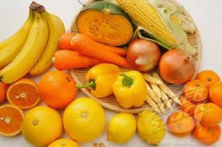 rau củ quả màu vàng