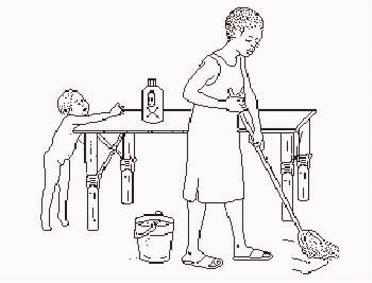Luôn giám sát khi trông giữ trẻ, không làm việc khác