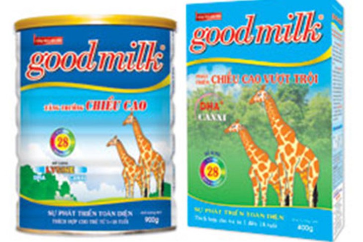 Nhãn sữa bột Goodmilk bị phát hiện không đạt chất lượng