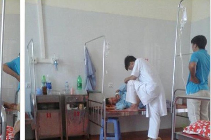 Hình ảnh này đã khiến bác sĩ H. phải nhận những mức kỉ luật rất nghiêm khắc