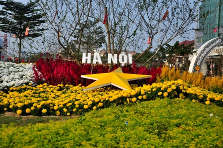 “Bản đồ Việt Nam bằng hoa lớn nhất” được thực hiện trên diện tích 378,1 m2 bên bờ Đông sông Hàn