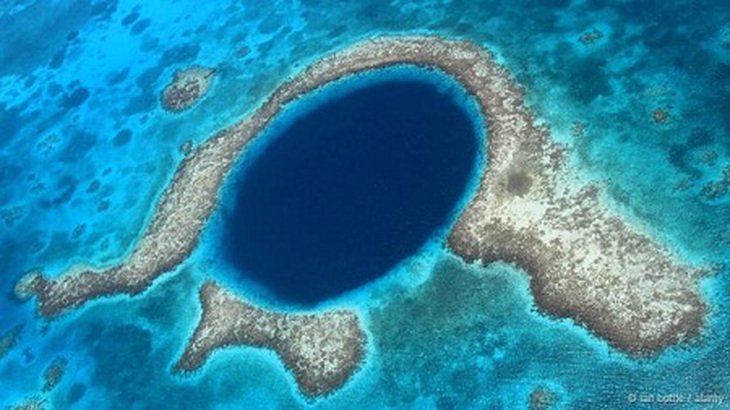 Hố xanh vĩ đại ở
Belize: