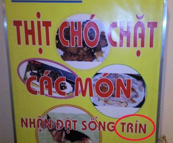 Những tấm biển quảng cáo sai chính tả 8