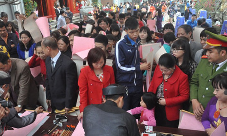 ông đồ, xin chữ, khai bút, đầu xuân, Chu Văn An