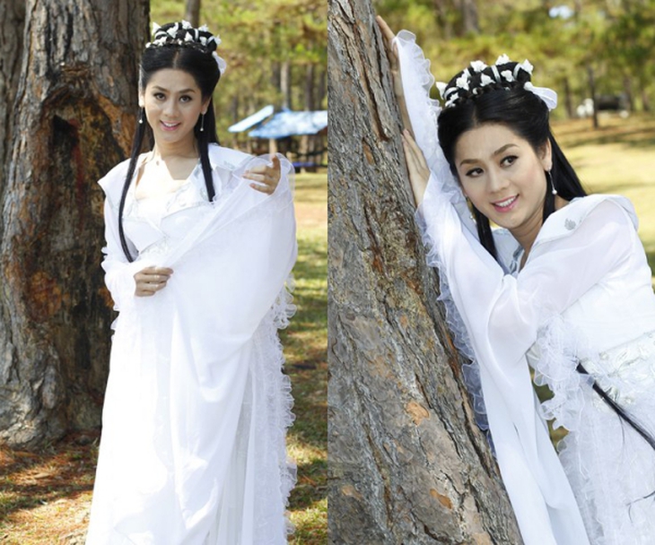 Lâm Chi Khanh đầu tư trang phục, make -up trở thành nàng Cộ Long khi đóng minh họa cho clip Mộng liêu trai của ca sĩ Địa Hải.