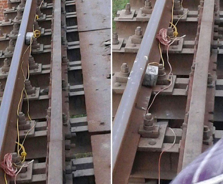 Bom được phát hiện trên một số tuyến đường sắt.