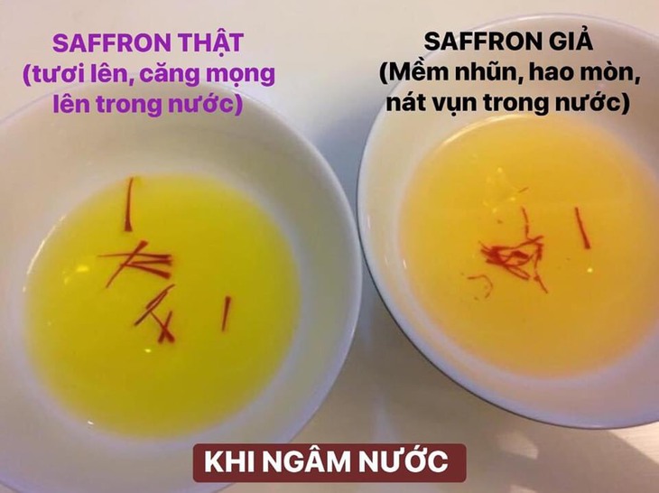 Bí quyết phân biệt saffron giả - Ảnh 2.