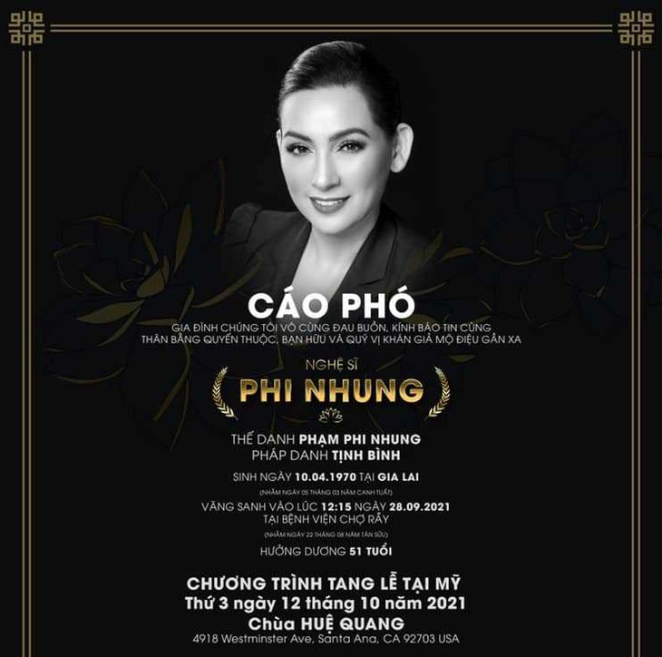 Con gái ca sĩ Phi Nhung cảm ơn các thầy thuốc, thông báo lễ tang mẹ tại Mỹ - Ảnh 3.