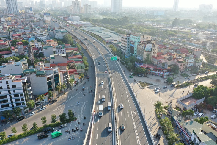 Cận cảnh 6 nhánh lên xuống kết nối đường vành đai 3 Hà Nội trước ngày thông xe - Ảnh 1. Cận cảnh 6 nhánh lên xuống kết nối đường vành đai 3 Hà Nội trước ngày thông xe - Ảnh 1.