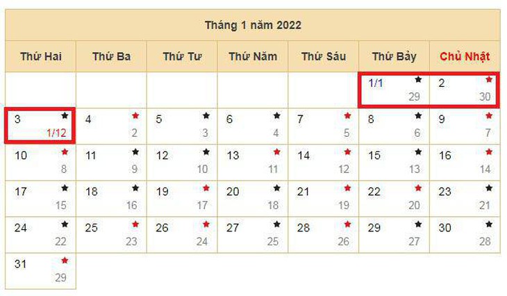 Tết dương lịch 2022 được nghỉ 3 ngày, chưa chốt lịch nghỉ Tết Nguyên đán - Ảnh 1.
