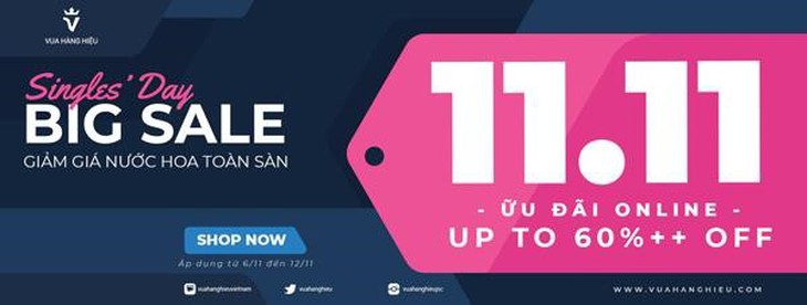 Mua nước hoa cao cấp giá ưu đãi 11/11 chỉ từ 300K trên Vua Hàng Hiệu - Ảnh 1. Mua nước hoa cao cấp giá ưu đãi 11/11 chỉ từ 300K trên Vua Hàng Hiệu - Ảnh 1.