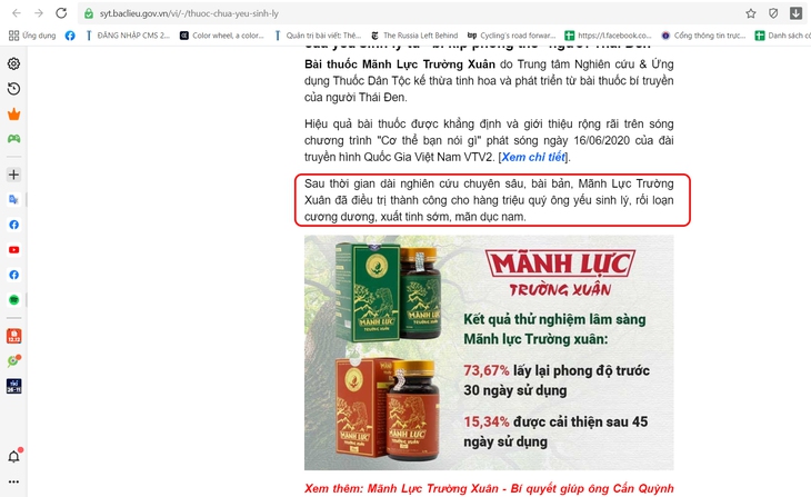 Lãnh đạo Sở chịu trách nhiệm nội dung, nhưng website Sở vẫn đăng quảng cáo vi phạm? - Ảnh 5.