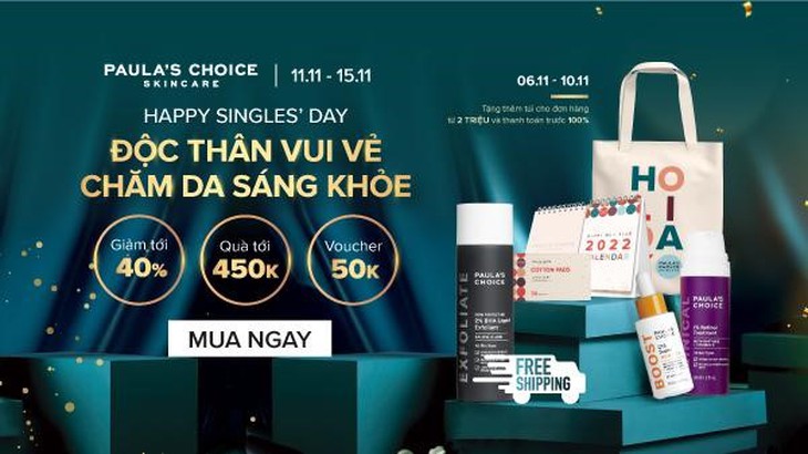 Mừng Lễ độc thân 11/11, Paula's Choice Việt Nam giảm giá đến 40% - Ảnh 2. Mừng Lễ độc thân 11/11, Paula's Choice Việt Nam giảm giá đến 40% - Ảnh 2.