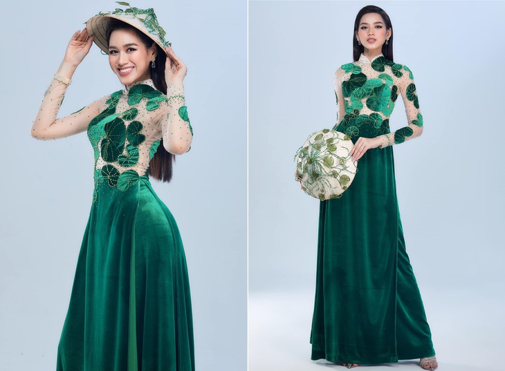 Hoa hậu Đỗ Thị Hà nói gì khi mặc áo dài lấy cảm hứng từ rau má tại Miss World 2021? - Ảnh 2. Hoa hậu Đỗ Thị Hà nói gì khi mặc áo dài lấy cảm hứng từ rau má tại Miss World 2021? - Ảnh 2.