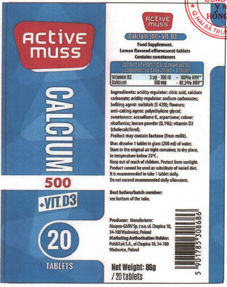 Cục An toàn thực phẩm: Người tiêu dùng nếu đã mua sản phẩm CALCIUM 500 + VIT. D3 thì trả ngay nơi bán - Ảnh 1.